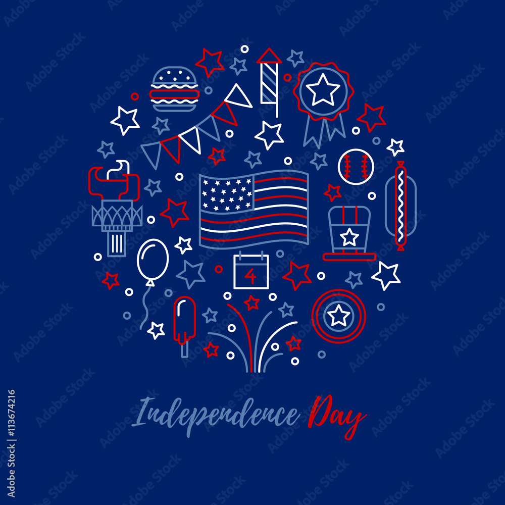 Independence Day vector concept.