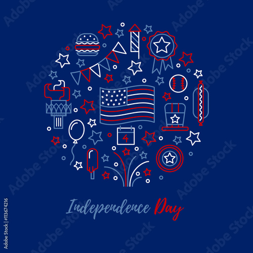 Independence Day vector concept.