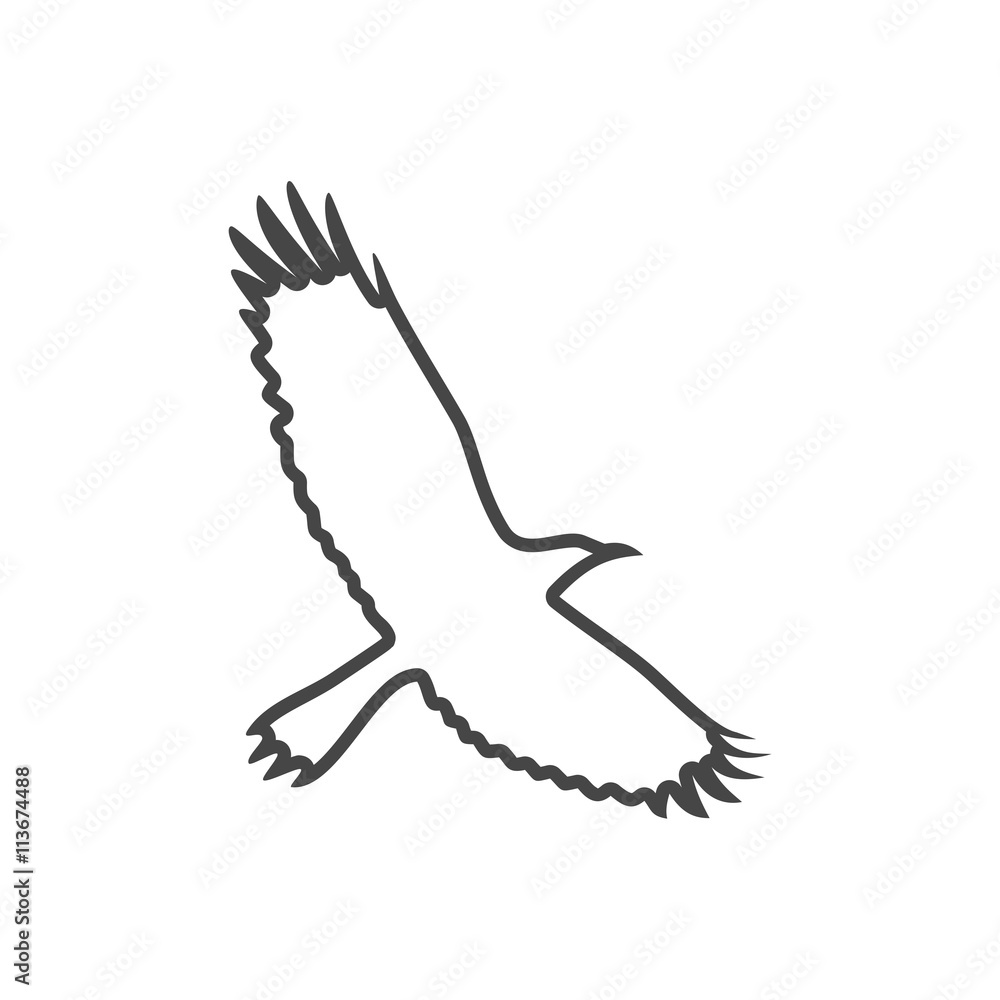 Crow (Raven) vector silhouette icon Crow (Raven) vector silhouette icon
