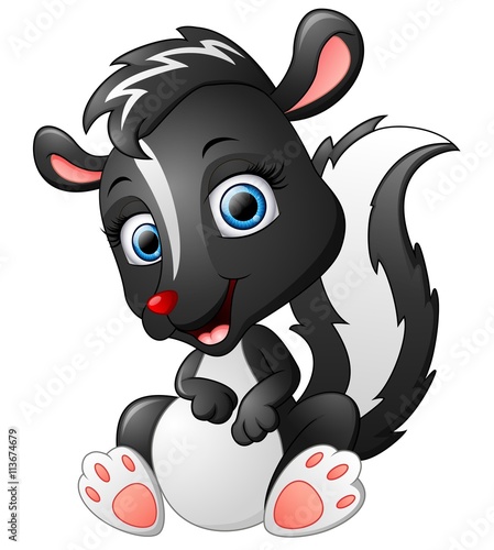 Cute skunk cartoon 

