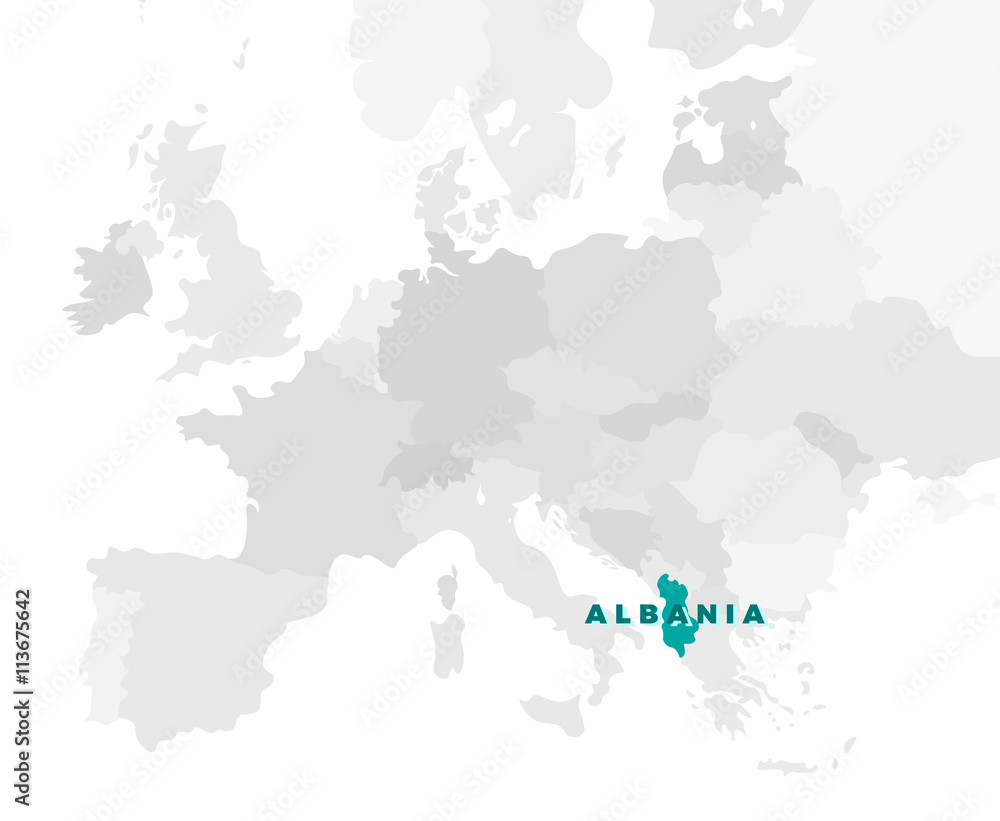 Fototapeta premium Albania Location Map