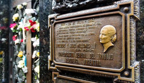 The tomb of Maria Eva Duarte de Peron photo