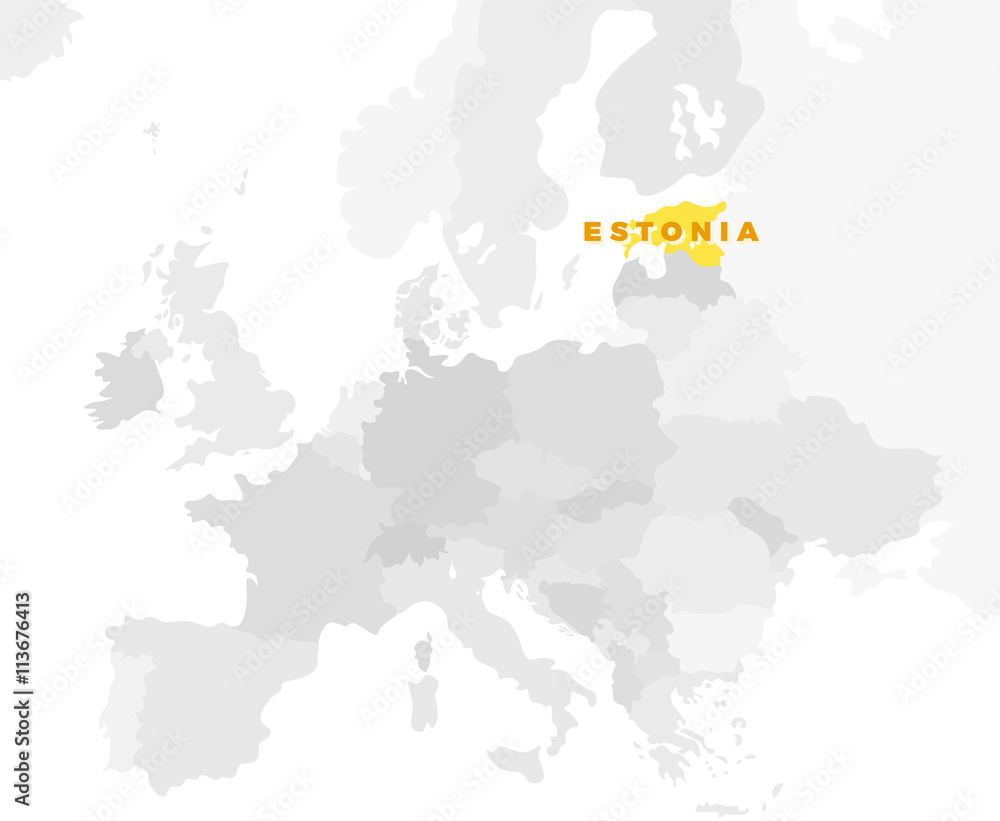Fototapeta premium Mapa lokalizacji Republiki Estonii