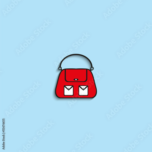Lady's bag. Vector icon.
