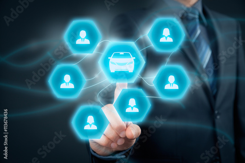 Canvas Print Carsharing concept