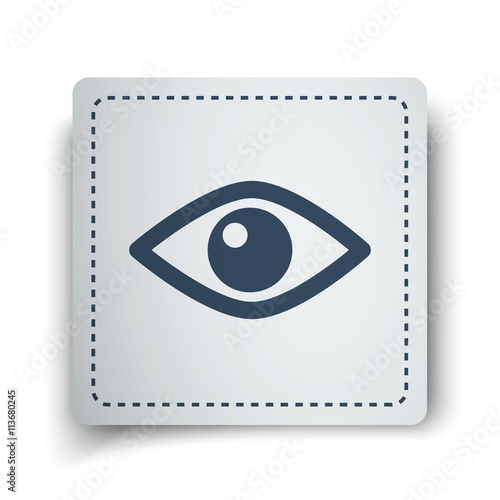 Black Eye icon on white sticker