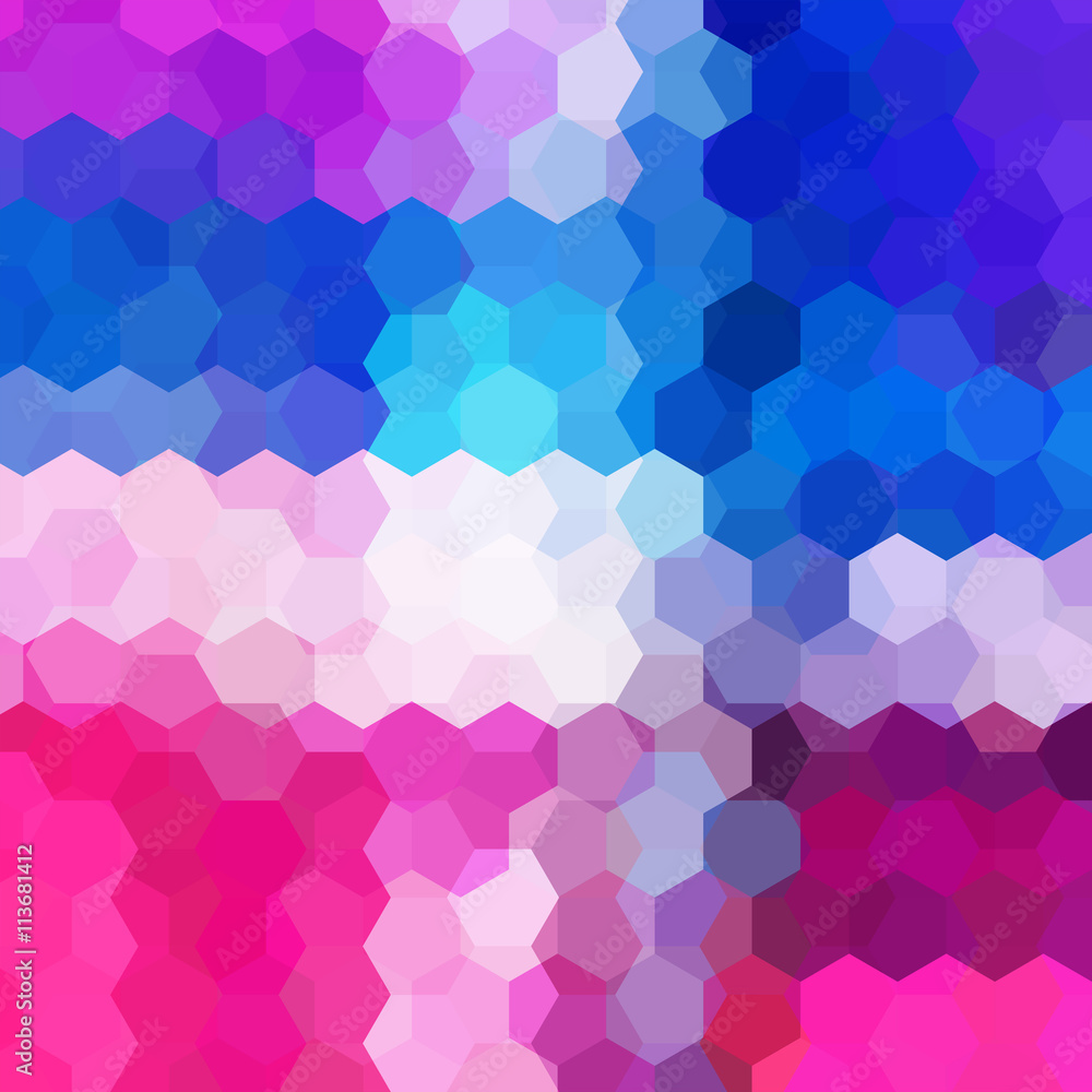 abstract background with pink, blue, white hexagons abstract background with pink, blue, white hexagons