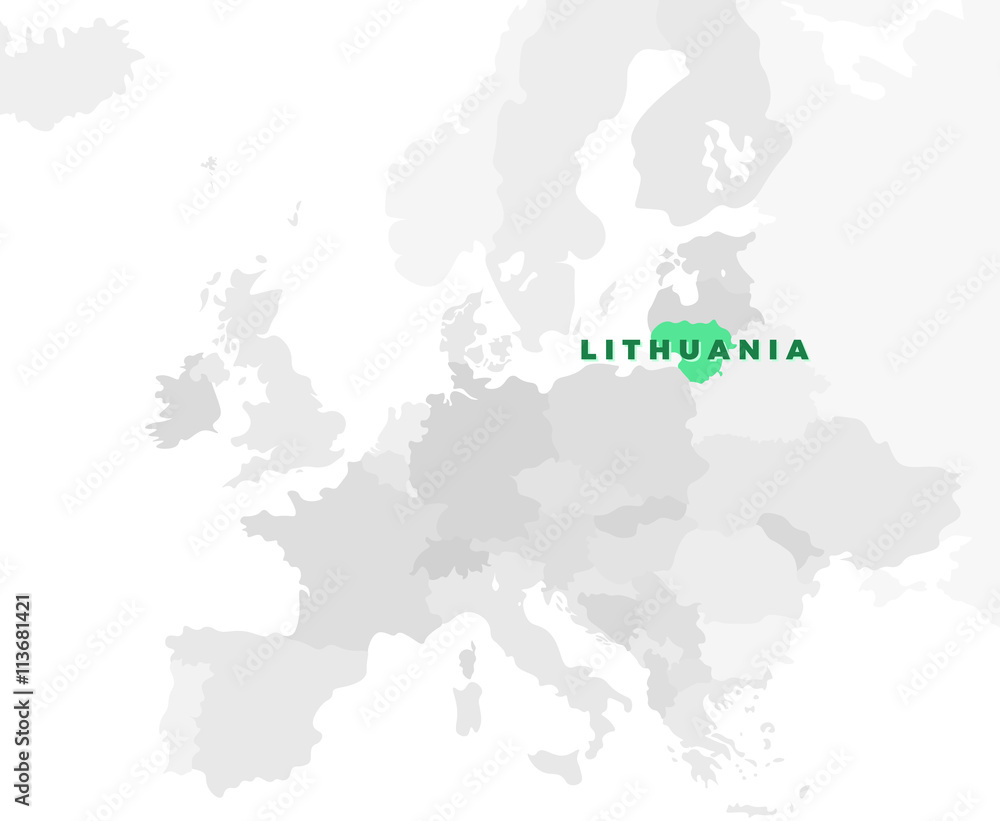 Obraz premium Lithuania Location Map