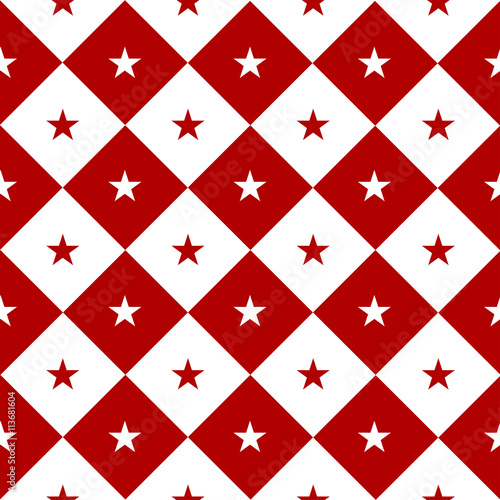 Star Red White Chess Board ...