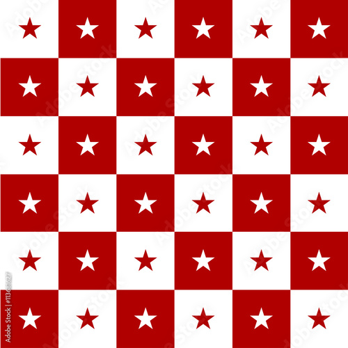 Star Red White Chess Board ...