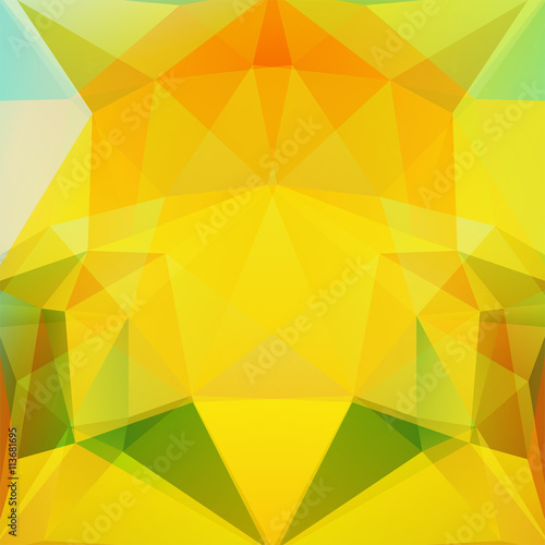 abstract background consisting of yellow  green triangles