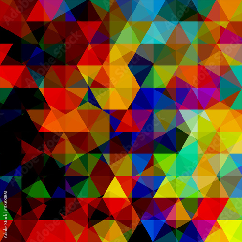 abstract background consisting of rainbow triangles