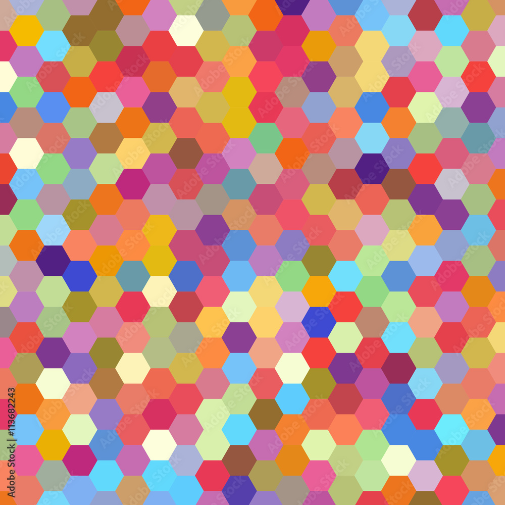 abstract background consisting of colorful hexagons abstract background consisting of colorful hexagons