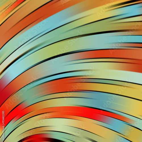 Colorful smooth light lines background. Yellow, red, blue colors