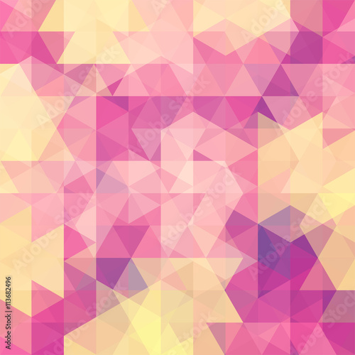 abstract background consisting of yellow  pink  triangles