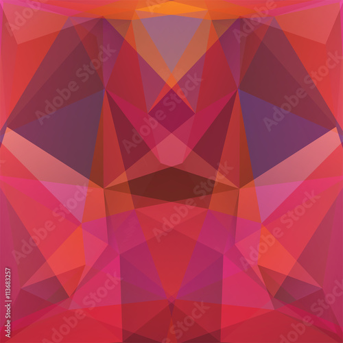 abstract background consisting of red  purple  orange triangles