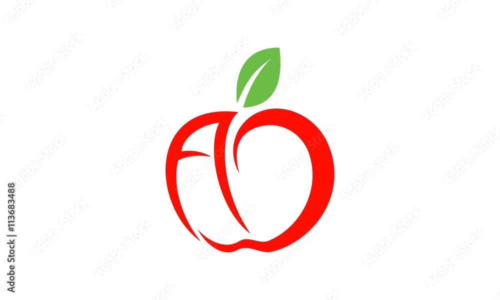 A letter apple logo A letter apple logo