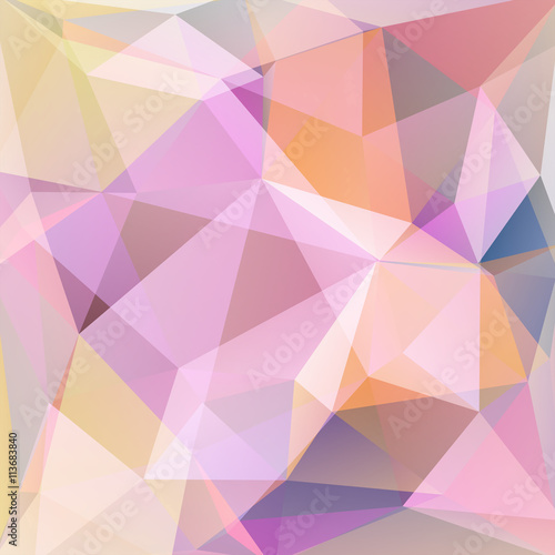abstract background consisting of pink, orange, yellow triangles