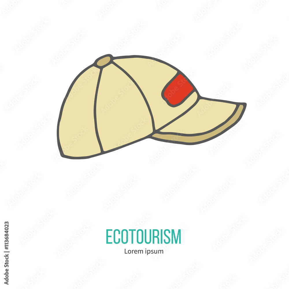 Vector ecotourism design element isolated on white Vector ecotourism design element isolated on white