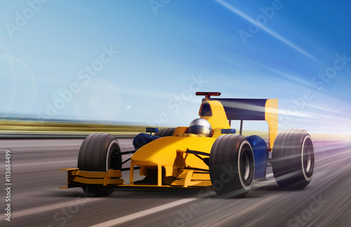 yellow race car © Sergiy Serdyuk