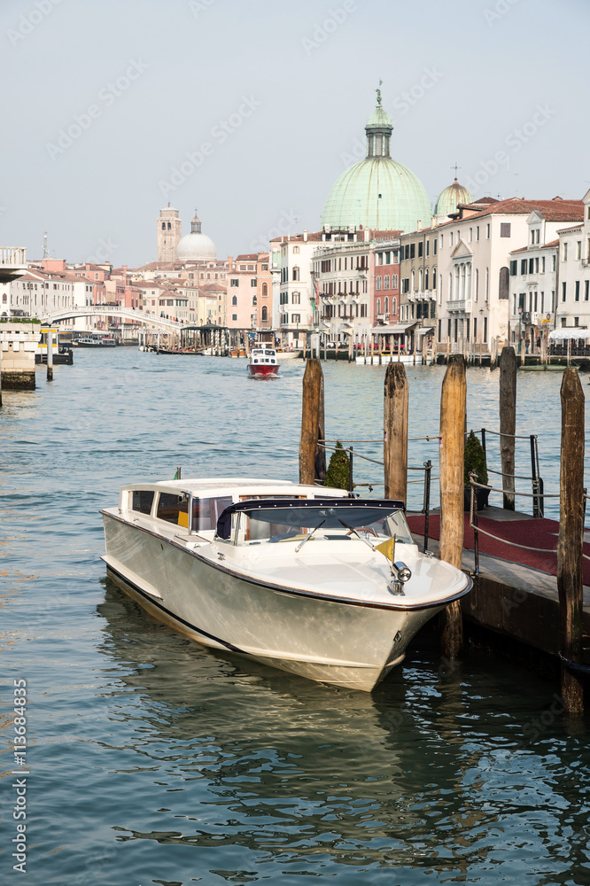 Boat docked in Venice