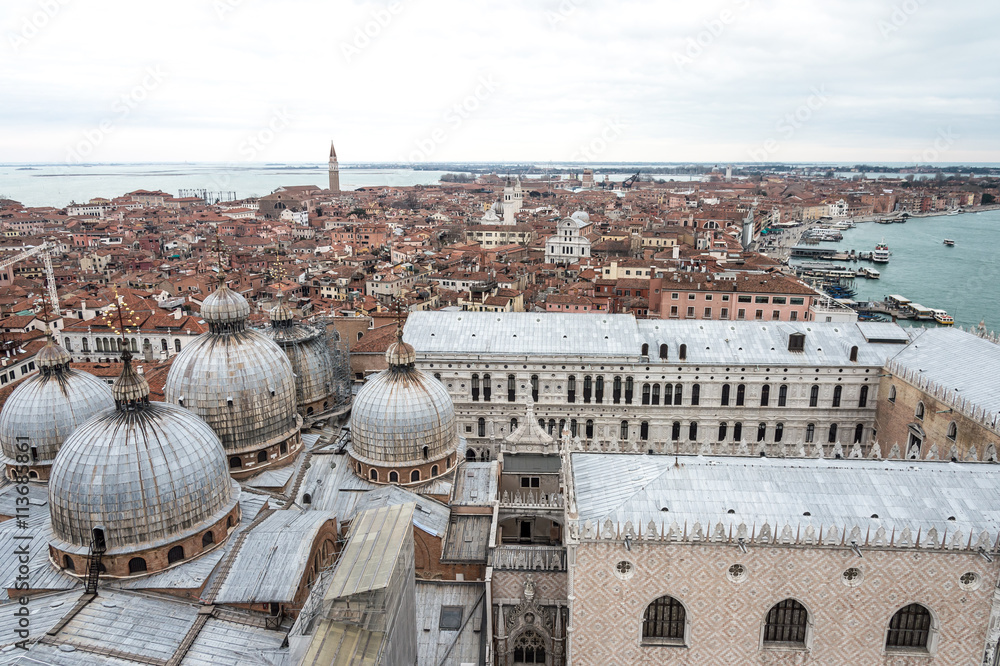 Aerial views of Venice