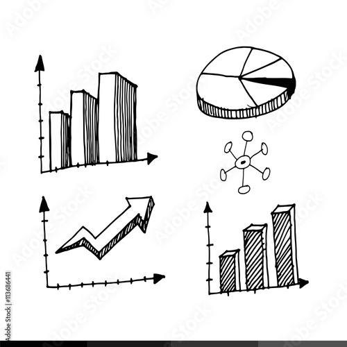 Freehand drawing charts Illustration design