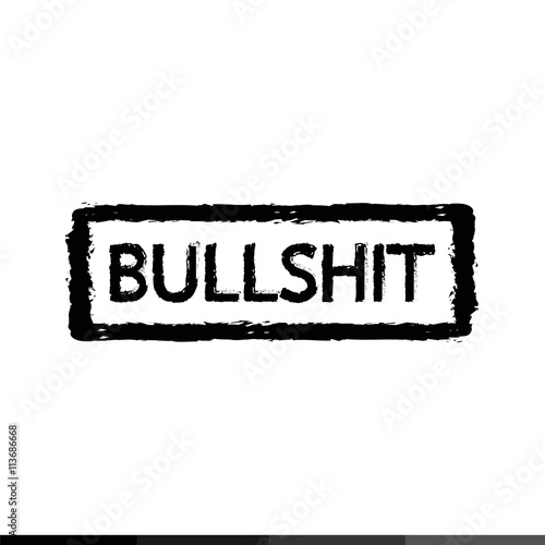 Bullshit stamp Illustration design