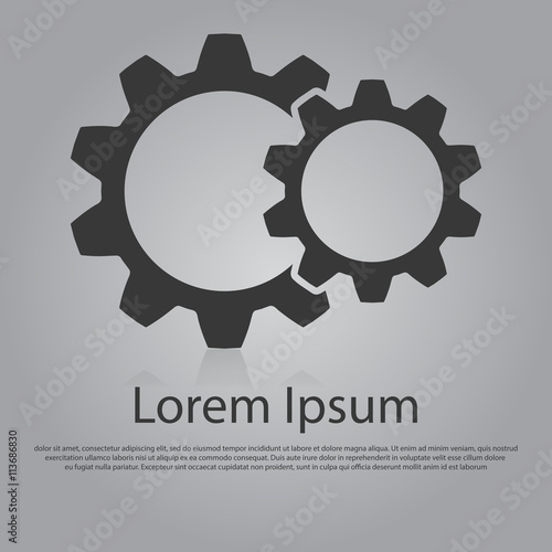 Obraz na płótnie Vector gears icon w salonie