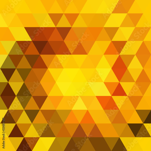 abstract background consisting of yellow, orange, brown triangle