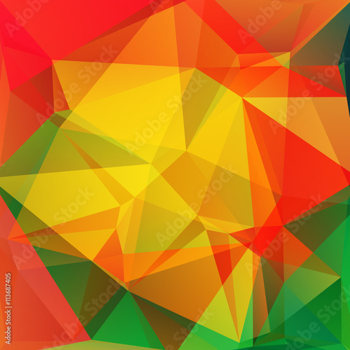 abstract background consisting of yellow  red  green triangles