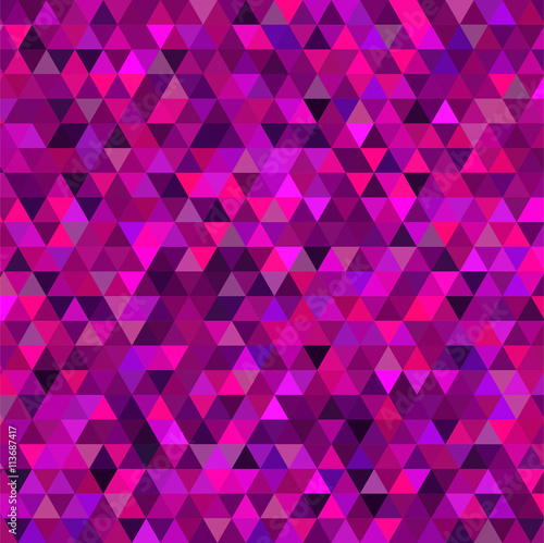 abstract background consisting of small pink, purple triangles