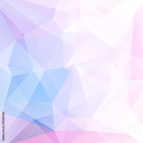 abstract background consisting of white, blue, pink triangles