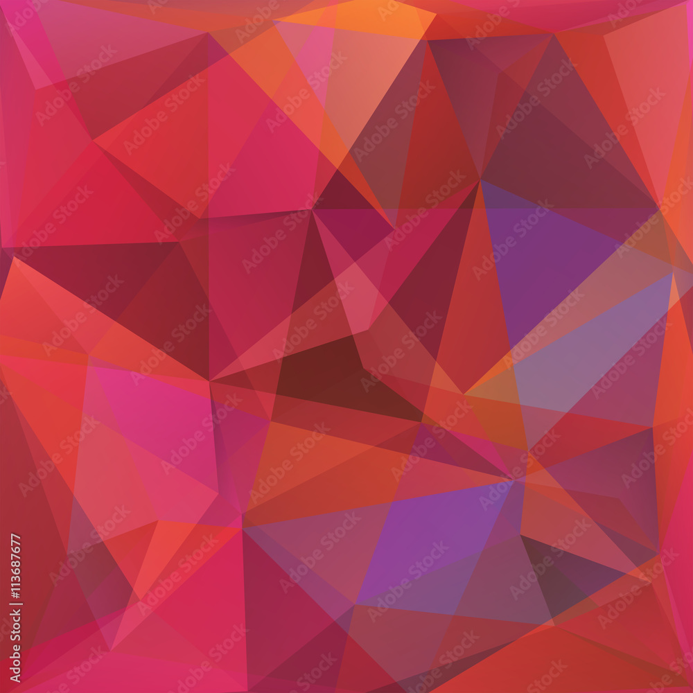 abstract background consisting of red, pink, orange triangles abstract background consisting of red, pink, orange triangles