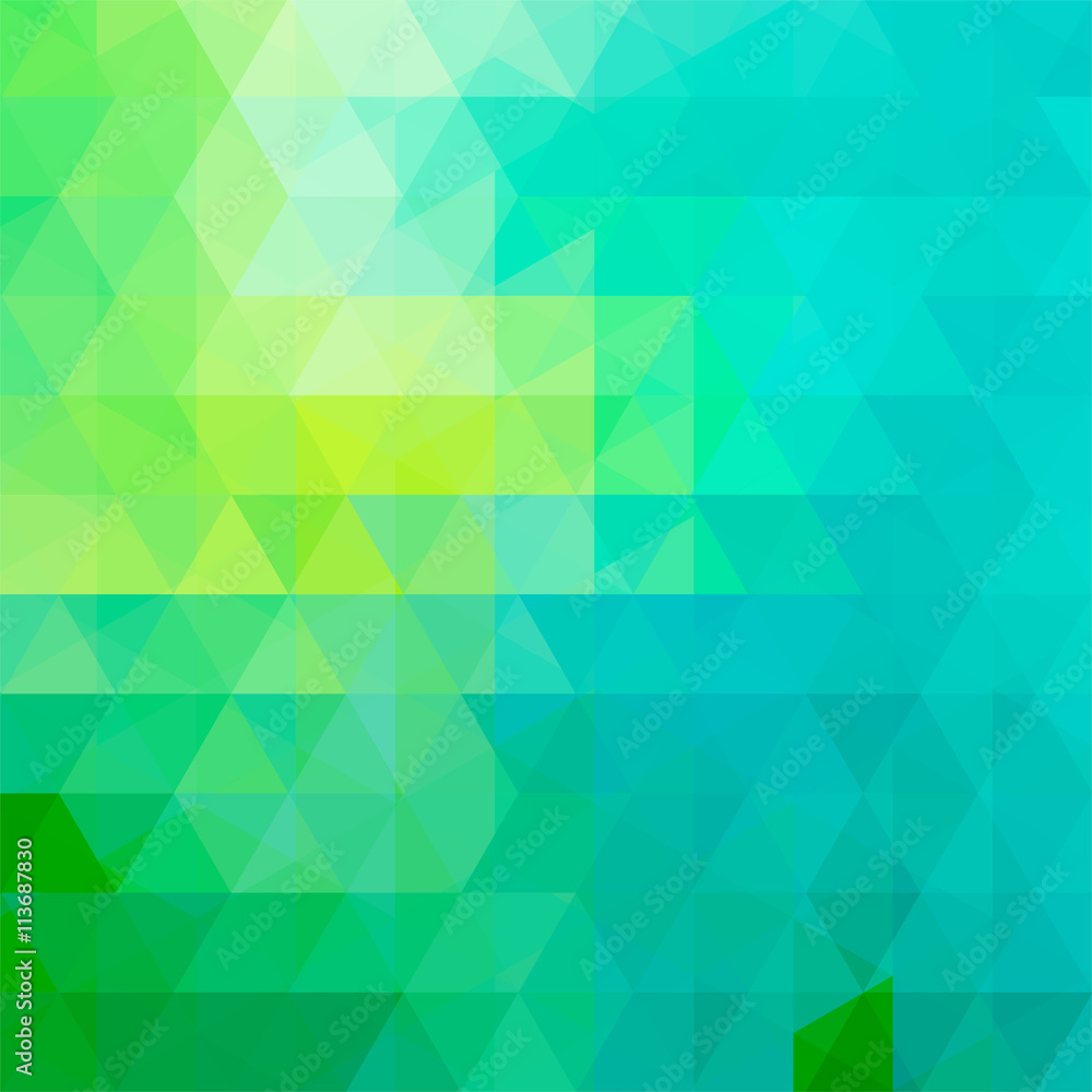 Obraz premium abstract background consisting of green, blue triangles