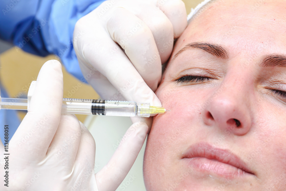 Anti-age injection therapy. Mimic wrinkles reduction. Anti-age injection therapy. Mimic wrinkles reduction.