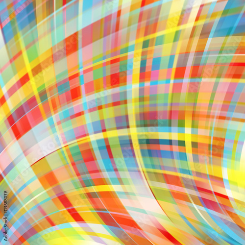 Colorful smooth light lines background. Red, yellow, blue, green colors © tashechka