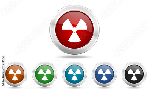 Free Download Web glossy colored vector radiation icon set - GFXLoad