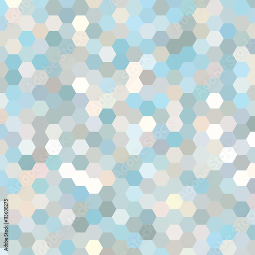 Wallpaper Mural abstract background consisting of white, blue, gray hexagons Torontodigital.ca