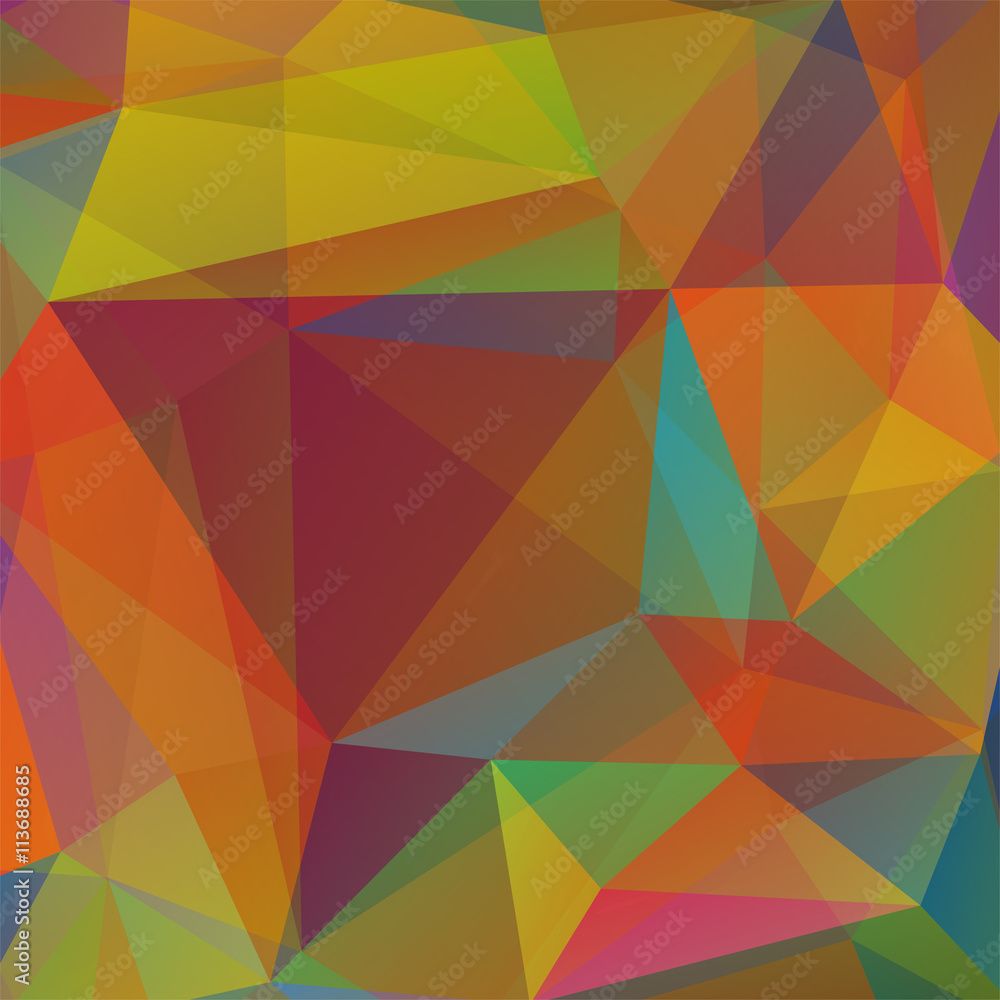 Fototapeta premium abstract background consisting of autumn-colored triangles