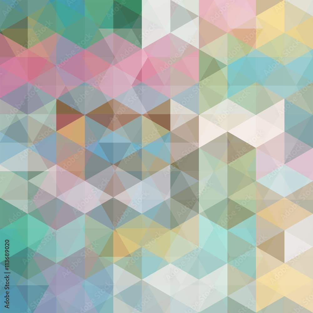 abstract background consisting of pastel colorful triangles