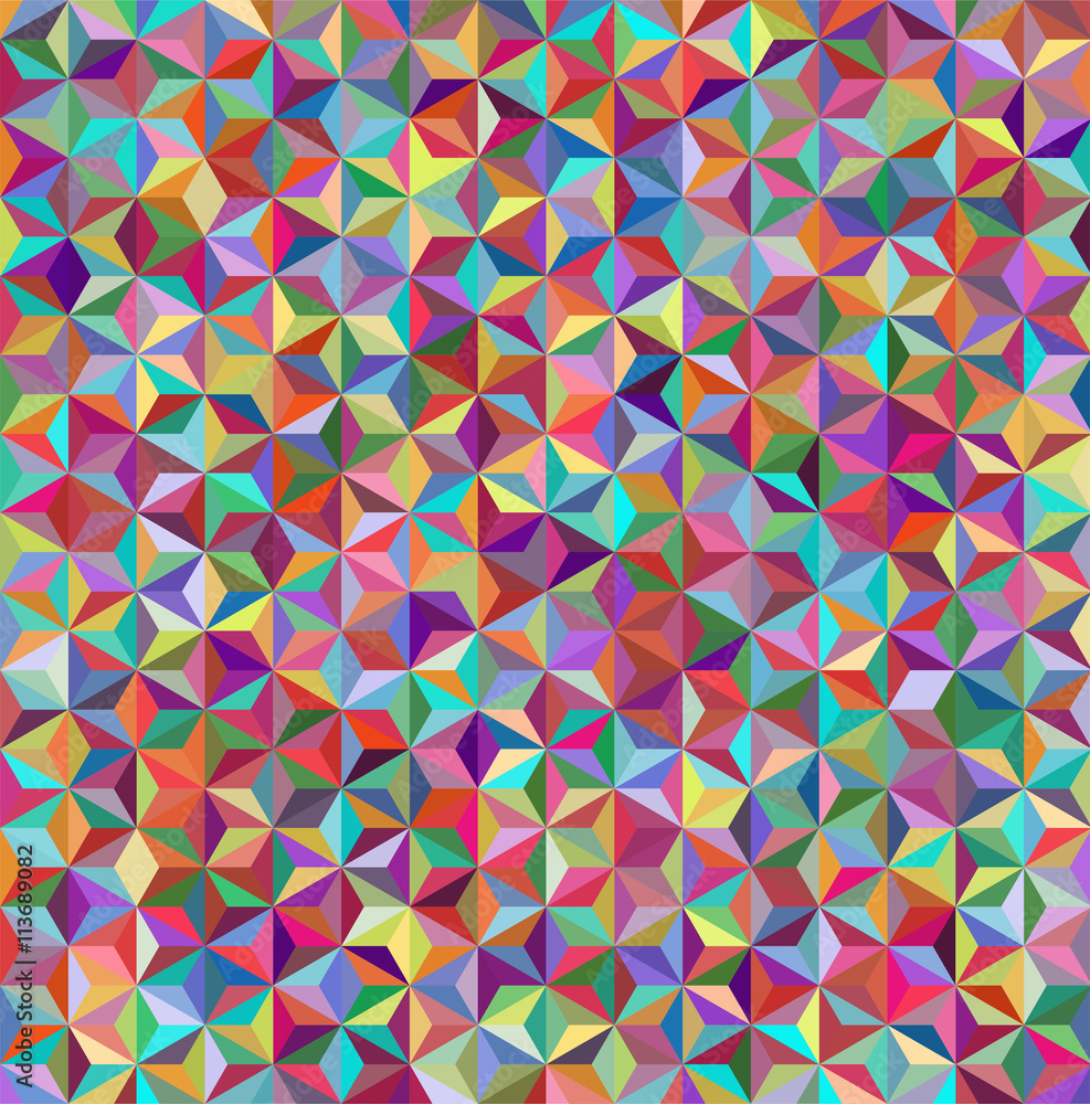 abstract background consisting of small pink, green, yellow triangles abstract background consisting of small pink, green, yellow triangles