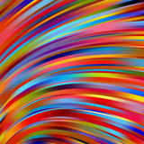 Colorful smooth light lines background. Red, blue, orange colors