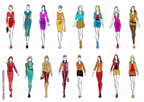 Young women in elegant clothes for everyday style