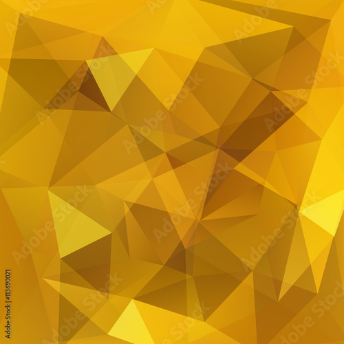 abstract background consisting of golden, yellow triangles