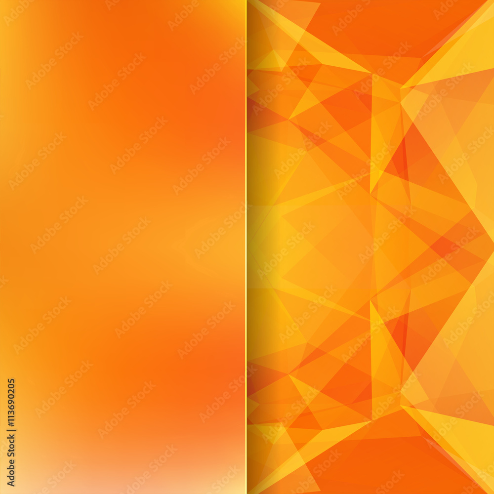 abstract background consisting of orange, yellow triangles