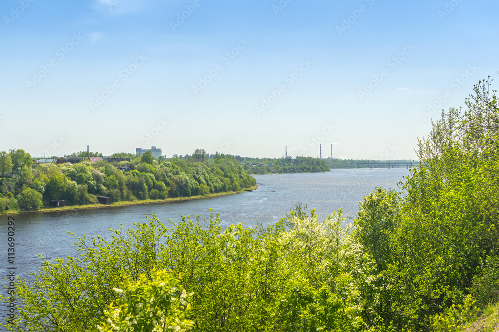 The river Volkhov near the village Semenkovo, Russia, Leningrad region