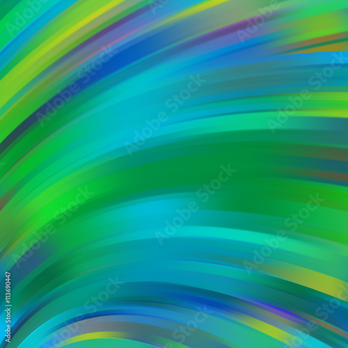 Colorful smooth light lines background. Green  blue colors