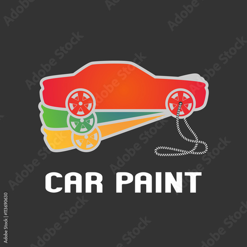 Car paint vector logo template, badge, icon, symbol, design element