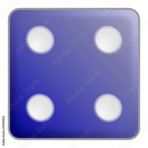 Dé bleu 4